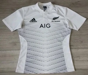 Neuseeland All Blacks Rugby Auswärtstrikot 2015/2016 Adidas Medium Trikot weiß Top - Bild 1 von 11