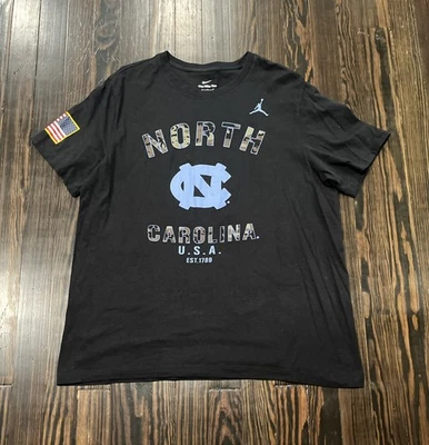 Nike North Carolina Tar Heels T Shirt Men’s Large Black Cotton  - Image 1 of 4
