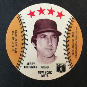 1976 Isaly's/Sweet William Discs Jerry Koosman New York Mets  - Picture 1 of 2