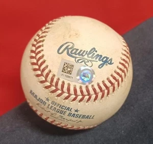 JORGE POLANCO (Hit RBI-SINGLE) LUKE BARD 5/21/19 Game Used TWINS Angels MARINERS - Picture 1 of 2