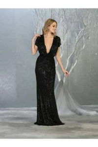 Shimmering Long Evening Dress & Plus Size - Picture 1 of 13