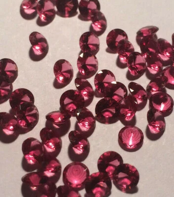 Ruby AAAA Loose Stones Very Best Quality Laboratory Grown Real Ruby 1-8 mm Round - Image 1 of 4