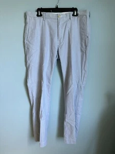 Polo by Ralph Lauren Classic Fit Blue White Seersucker Pants Mens Size 36 X 32 - Picture 1 of 9