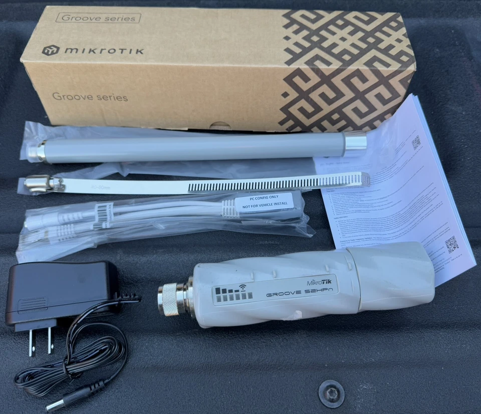 Mikrotik GrooveA-52HPn-US RouterBOARD GrooveA 52 2.4/5GHz Wathcguard W/ ANTENNA - Image 1 of 4