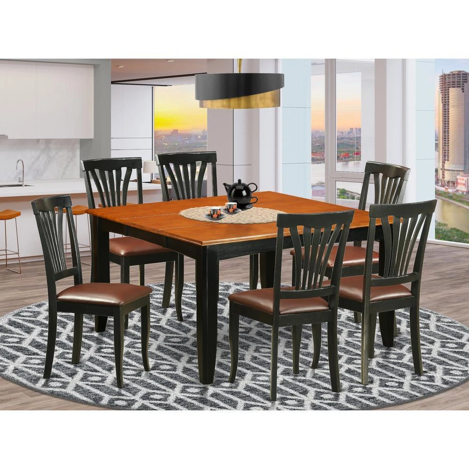 7  PC  Dining  room  set-Dining  Table  and  6  Wood  Dining  Chairs - Image 1 of 4