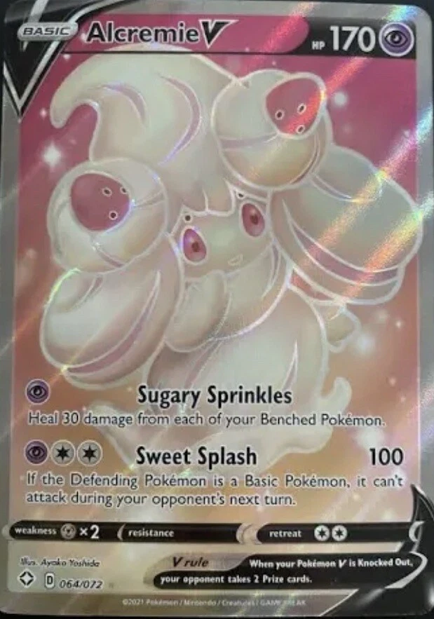 Pokémon TCG Alcremie V Shining Fates 064/072 Holo Ultra Rare - Image 1 of 1