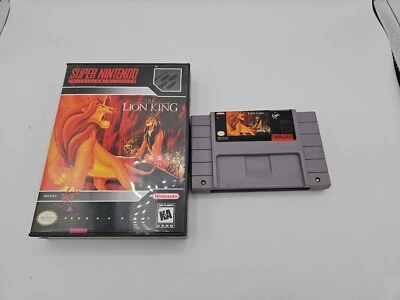 Cartucho The Lion King SNES Super Nintendo en estuche de plástico a presión videojuego de colección Foto 1 de 4