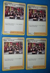 4x Team Yell Grunt 184/202 Pokemon card Sword & Shield uncommon NM - Picture 1 of 1