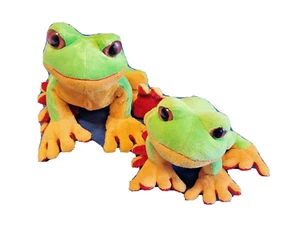 Webkins Plush Tree Frogs Ganz Stuffed Animal Reptile Toy Green Logo - Picture 1 of 17