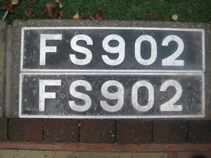 2X SCOTLAND EDINBURGH 1930s # FS 902 RARE VINTAGE LICENCE PLATES - Picture 1 of 1