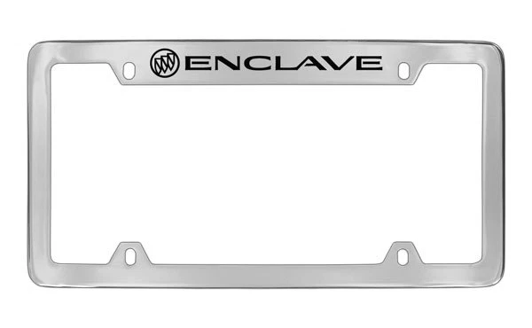 Buick Enclave Chrome Plated Metal Top Engraved License Plate Frame Holder - Image 1 of 1