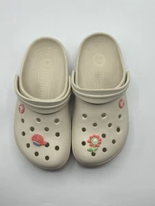 CROCS Stucco / Melon Tan Crocband Clog Slip On Rubber Clogs Mens 5 Women 7 - Picture 1 of 10