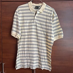 Men's Vintage Bobby Jones Yellow Striped Polo Shirt - Picture 1 of 6
