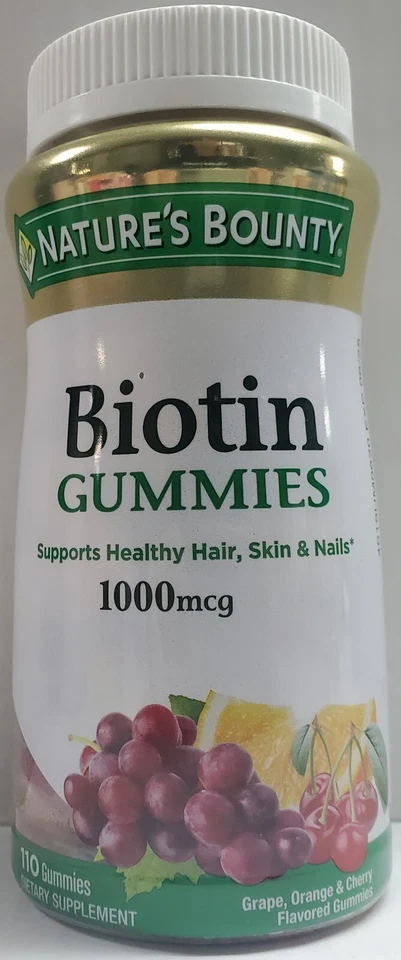 Nature's Bounty Biotin Gummies 1000 Mcg 110 Ct