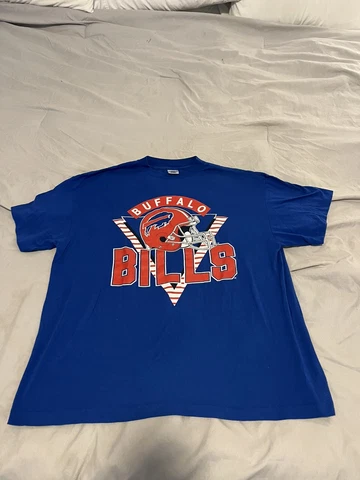 Vintage Trench Buffalo Bills 90s AFC Champs Helmet Logo Tshirt Sz XL Rare! Cover