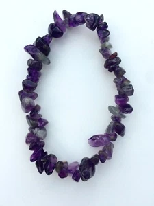 A Grade Amethyst Crystal Chip Bracelet - Reiki Charged - Picture 1 of 1