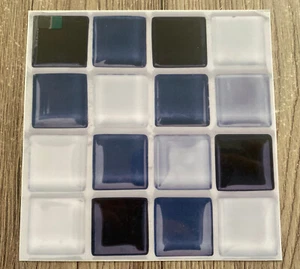 Pegatinas de azulejos de 15 * 15 cm autoadhesivas decoración de pared de baño cocina 10 piezas azul mar - Imagen 1 de 7