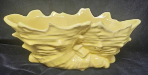 Vintage 1940's Nelson McCoy Pottery Yellow Twin Cornacopia Planter - Picture 1 of 9