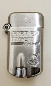 Fierre Tiger Lighter, Chrome Tone Butane Torch, Collectable, Menghu Lighter - Picture 1 of 12