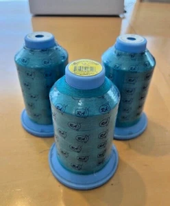 3 Lot of Robison-Anton Polyester Embroidery Thread, 5500 yd, - Teal #5609 - Picture 1 of 1