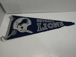VINTAGE 1967 DETROIT LIONS NFL FOOTBALL ONE BAR HELMET PENNANT - Picture 1 of 3