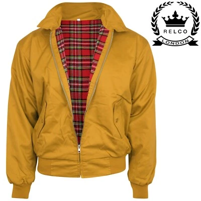 Relco Mustard Yellow Harrington Jacket Skin Mod Scooter Ska Northern Soul