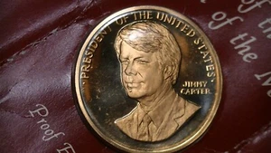1977 Jimmy Carter Presidente de los Estados Unidos Prueba Medalla Oficina de la Casa de la Moneda Mip - Imagen 1 de 16
