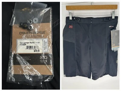 Pantalones Cortos de Ciclismo Bontrager Nuevos con Etiquetas Rhythm WSD Talla Mediana Negros Bolsillos Sueltos $99 Foto 1 de 4