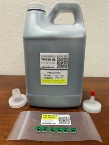 (600g) Toner Refill for Brother TN-830 XL, TN830, TN830XL, TN-830XL + 6 Chips - Picture 1 of 10
