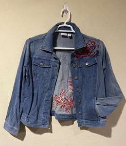 Chaqueta Chicos Zenergy Denim LOOK Floral Bordada Elástica Algodón TALLA 1/M-8 s3 - Imagen 1 de 8