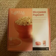 LéKUé Microwave Orange Popcorn Maker; Make popcorn with no other ingredients