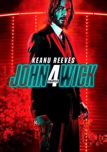 John Wick: Chapter 4 2023 DVD Movie Disc+ Cover Art + Slip Cover REGION FREE