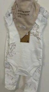 Mothercare 1-3 Monate 3-teiliges Disney Starter Set ~ Schlafanzug, Body & Lätzchen Set - Bild 1 von 4