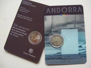 Andorra 2015 2 euro coin Political Rights to the Men and Women turning 18 years - Picture 1 of 1