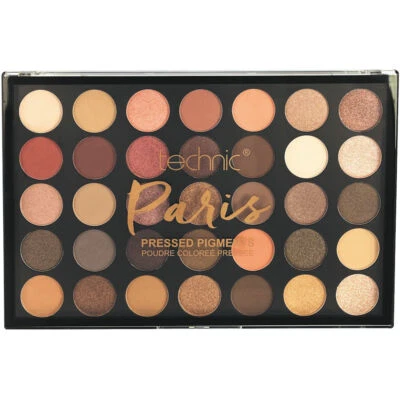 Pressed Pigment Eyeshadow Palette Paris - 35 Colours Nude Natural Brown Eyes - Image 1 of 3