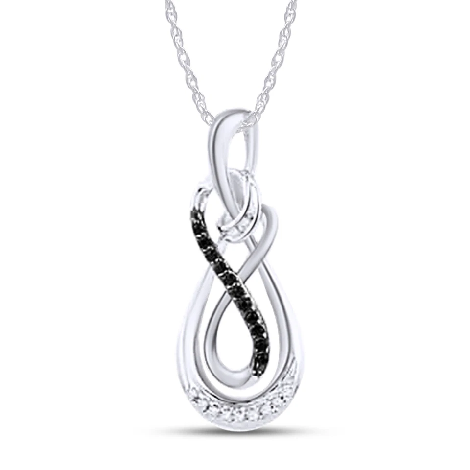 0.11 Ct Natural Diamond Dancing Turtle Pendant w/Chain Necklace Sterling Silver - Изображение 1 из 1