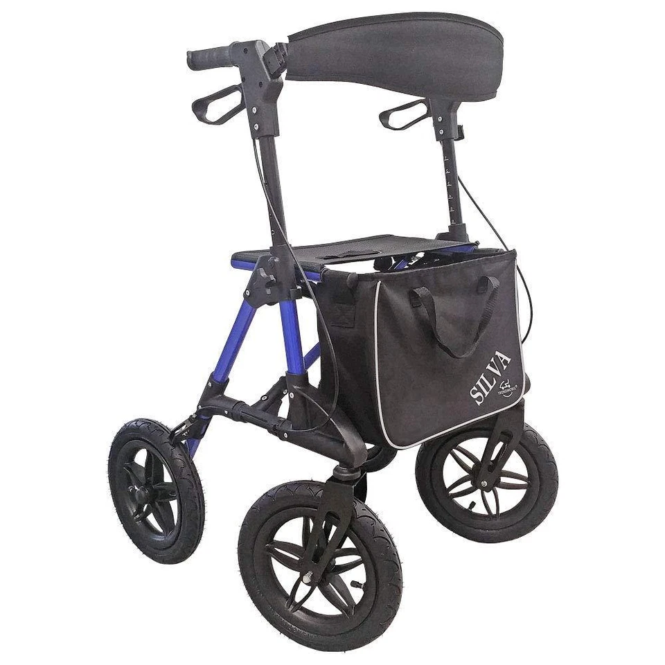 Trendmobil Silva Rollator mit Luftbereifung - Schwarz/Blau