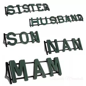 Funeral Flowers Foam Letters & Stands, Wet Floral Display Plastic Backed Supply - Picture 1 of 15