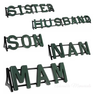 VAL SPICER Letras y soportes de espuma de flores funerarias, exhibición floral húmeda suministro respaldado de plástico