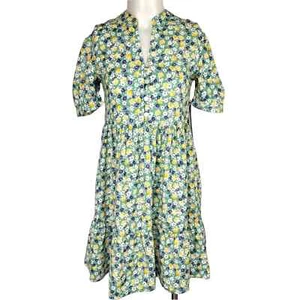 Kingston Grey Floral Rayon Challis Dress Green - Picture 1 of 9