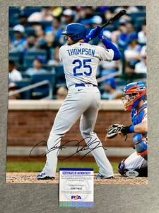 LOS ANGELES DODGERS- TRAYCE THOMPSON AUTOGRAPH 11x14 ACTION PHOTO PSA AM77922 - Picture 1 of 1