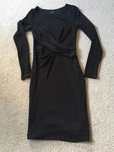 Fabulous Phase Eight Dress Black Size 8 Flattering Style With Stretch Fabric - Picture 1 of 6