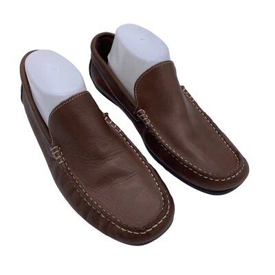 Mocasines venecianos Florsheim para hombre 9,5 mocasín de conducción marrón cuero suave sin cordones Foto 1 de 4