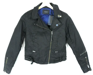 Scotch & Soda Jacket Ladies Small Asymmetric Zip Solid Short - Picture 1 of 9