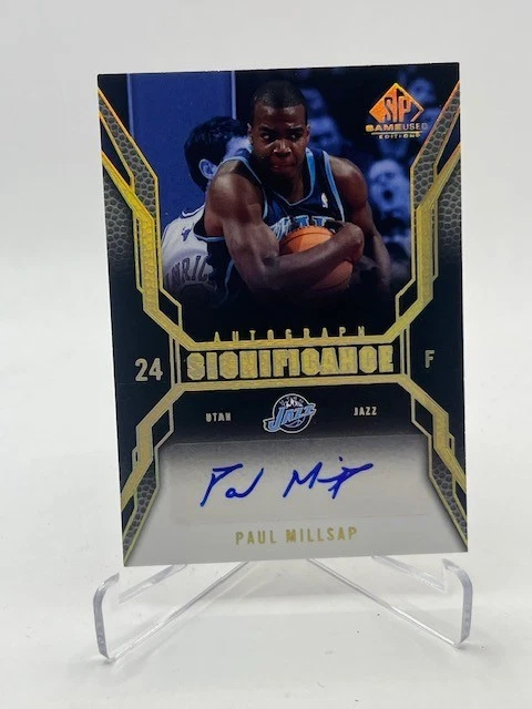 2007-08 SP GAME USED PAUL MILLSAP AUTO SIGNIFICANCE #SI-PM UTAH JAZZ - Image 1 of 1