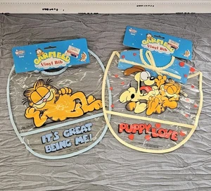 Vintage Garfield Baby Lätzchen, Kunststoff Vinyl, 1992 - Bild 1 von 23