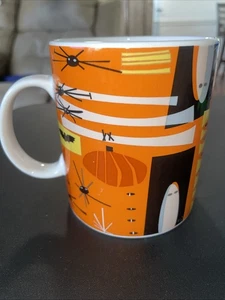 Crate & Barrel Halloween Large Coffee Cup Mummy Ghost Spider Bat - Picture 1 of 8