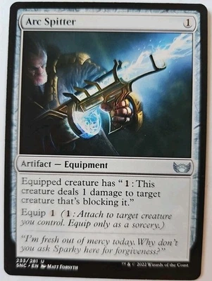 MTG Magic The Gathering Card Arc Spitter Artifact Equipment SNC 2022 - Image 1 of 2