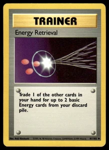 Base Set #081/102 Energy Retrieval - Picture 1 of 2