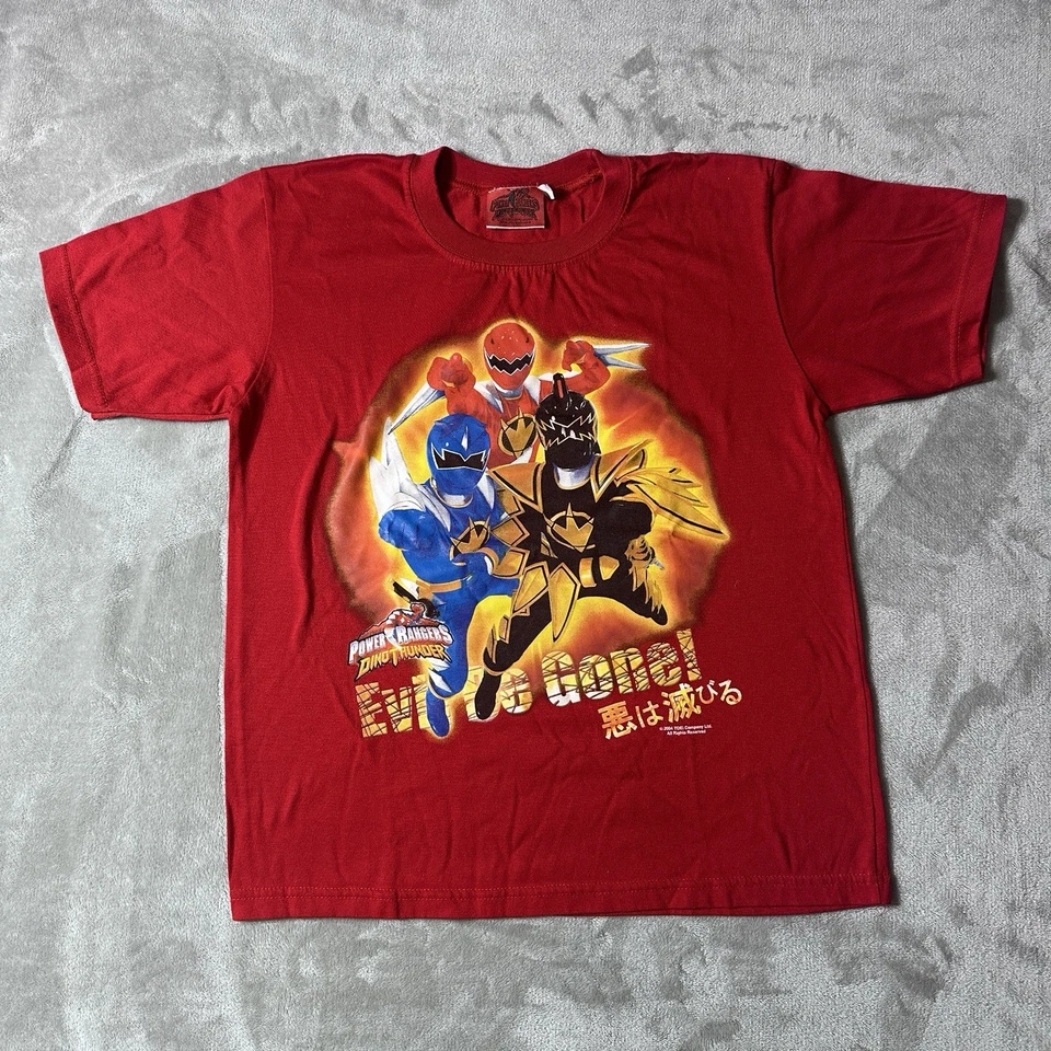 Vintage Youth XL  Power Rangers Tshirt  Red Dino Thunder Graphic 2000s Y2K - Image 1 of 4